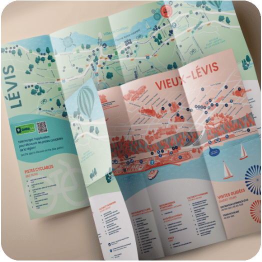 Carte touristique de Lévis