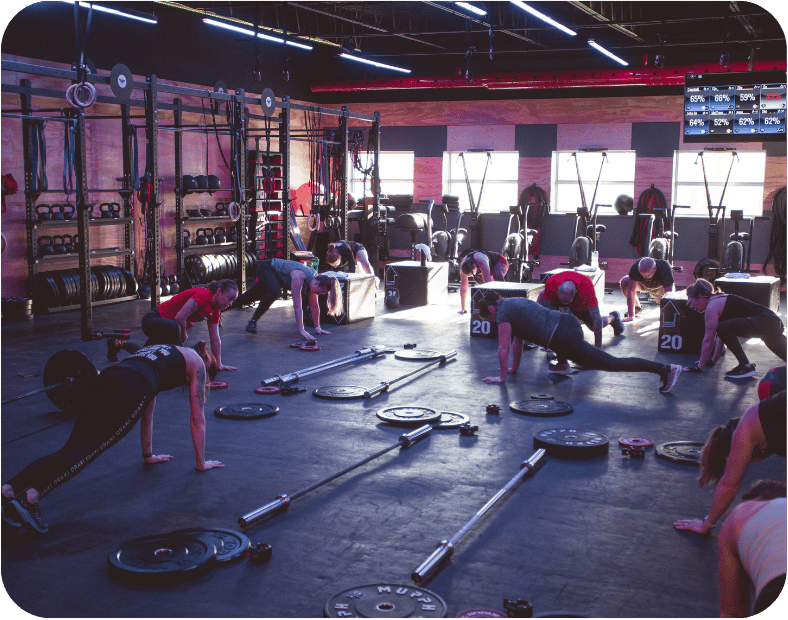 Cours de fitness en groupe