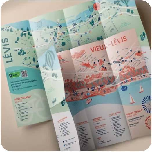 Carte touristique de Lévis