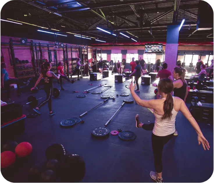 Cours de fitness en groupe