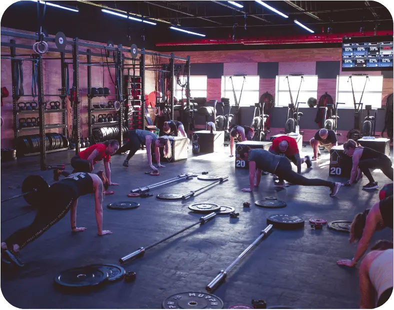 Cours de fitness en groupe