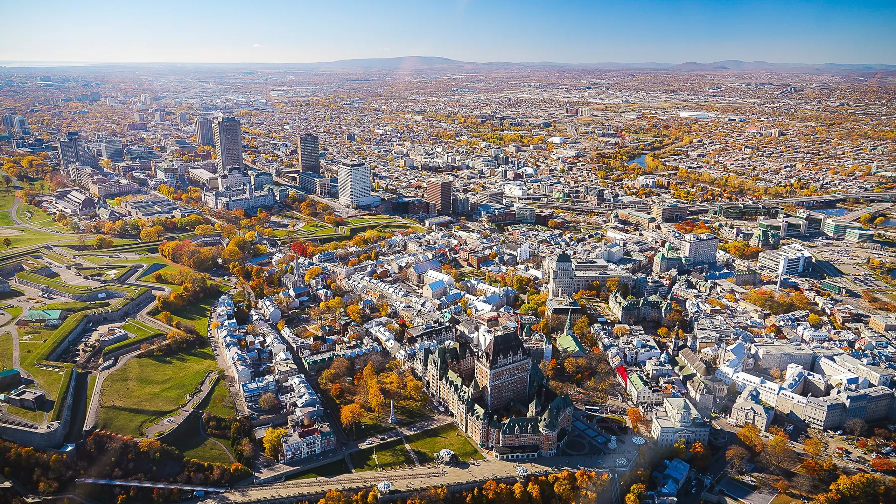 Vue aérienne de Québec